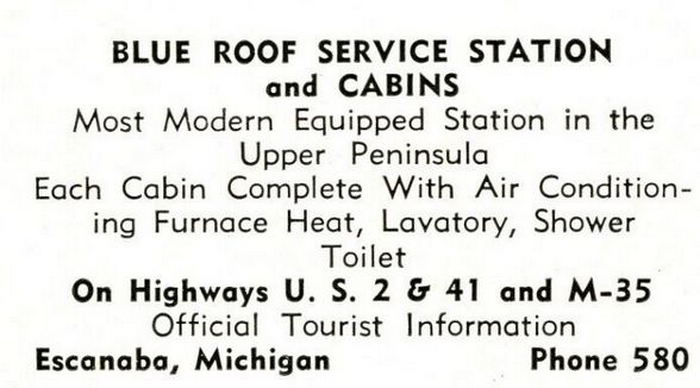 Blue Roof Motel - Vintage Postcard